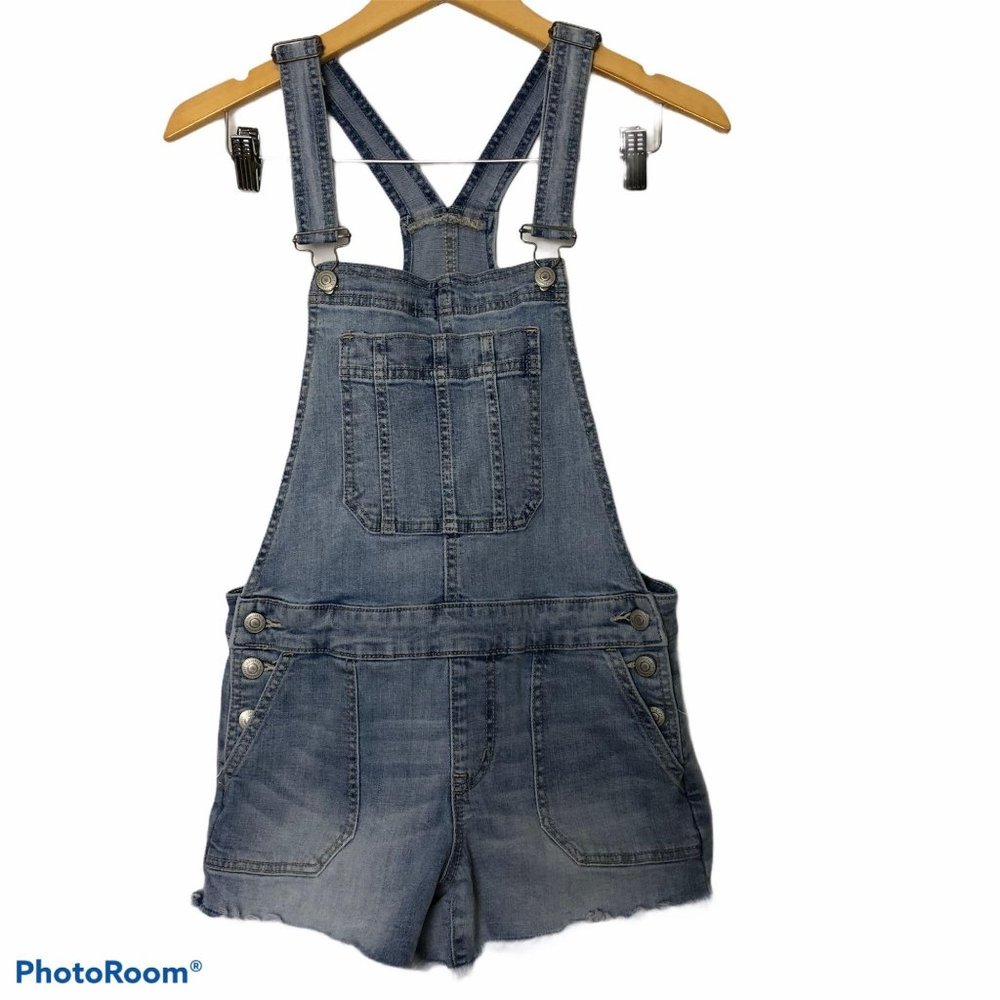 Aeropostale Denim Overall Shorts Shortalls Cowgirl Country Jean One Piece XS